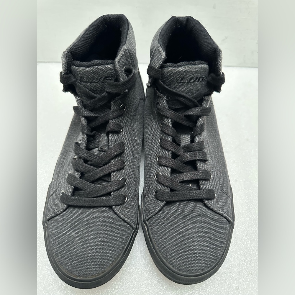 LUGZ King High top Sneakers Men's 9.5 Black Heather Canvas SKATEBOARD HIP HOP